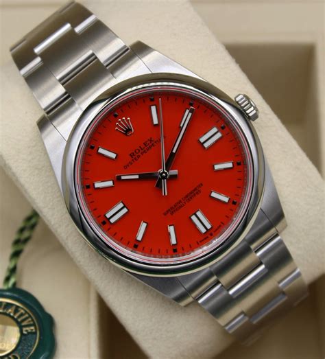 rolex oyster coral red